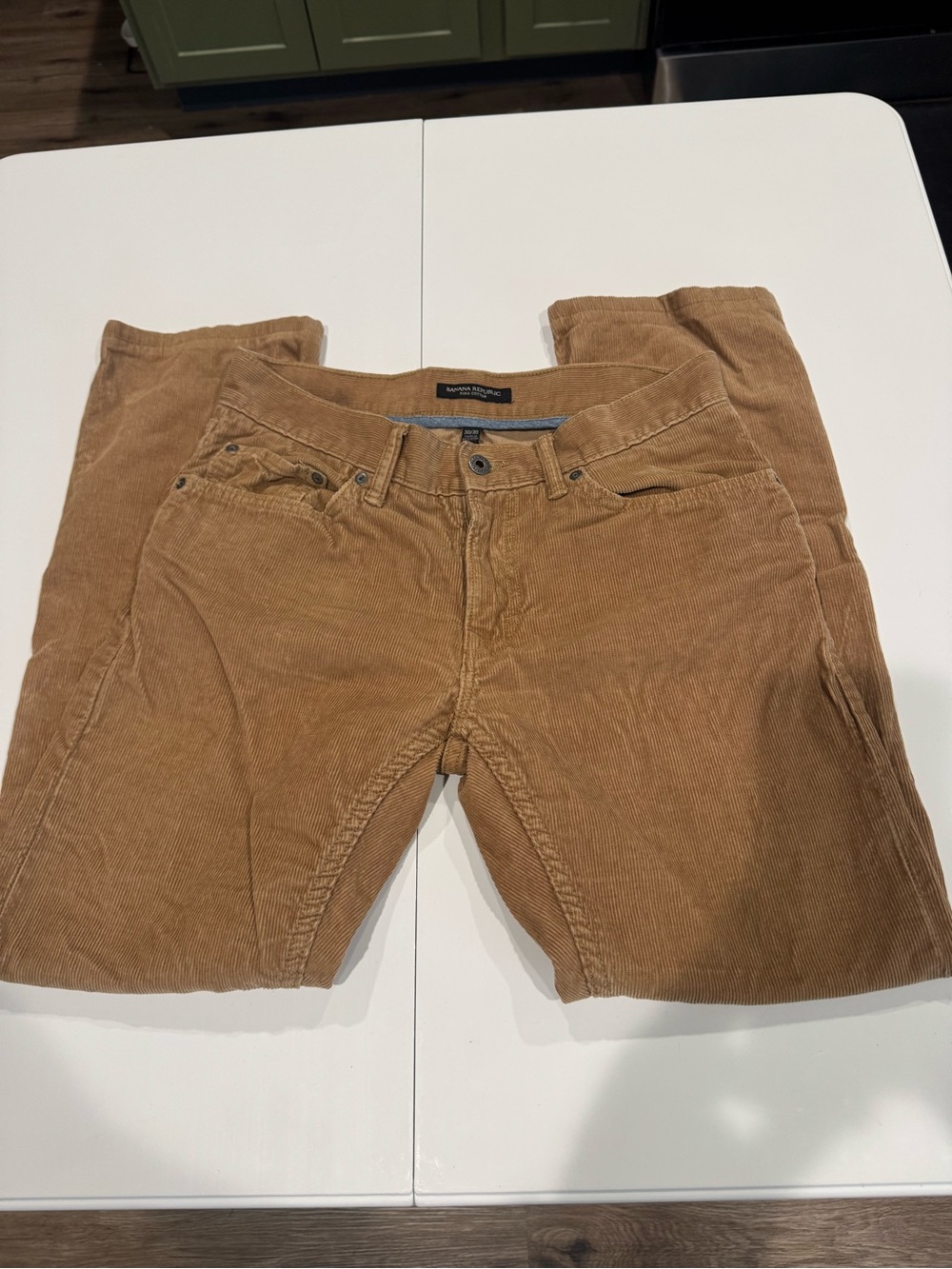 Banana Republic Men's Corduroy Pants in Camel Brown Pima Cotton 30/30